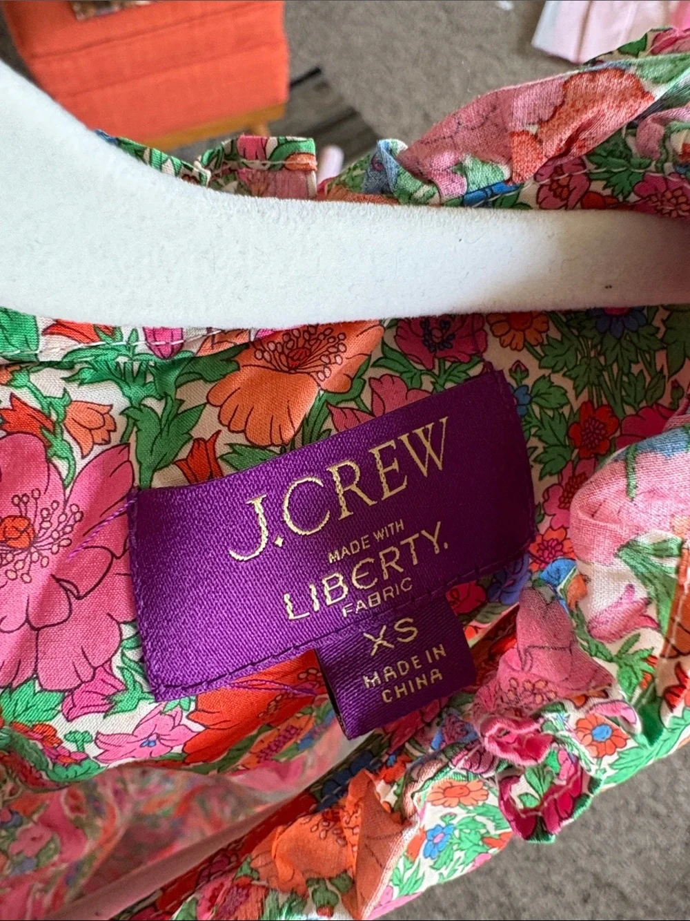 Jcrew Liberty of London Floral Puff-Sleeve Top